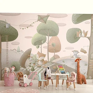 Фото Фреска ALBA Dreams арт. 800721 - Детские|Для девочки | Студия фресок и фотопанно "La Stanza"