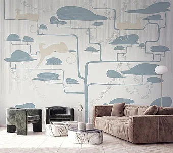 Фото Фреска Tesoro арт. 01323-S - Лес и деревья | Студия фресок и фотопанно "La Stanza"