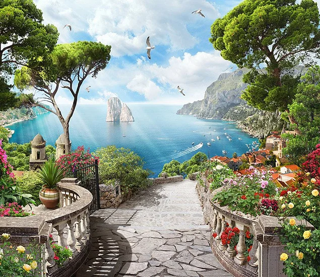 Фото Фреска Пейзажи Балконы и террасы арт. a_683 - Пейзажи|Балконы и террасы | Студия фресок и фотопанно "La Stanza"