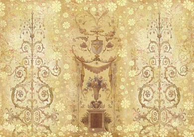 Фото Цветочный орнамент с вазонами -  | Студия фресок и фотопанно "La Stanza"