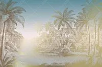 Фото Фреска Tesoro 2 арт. 02014-G - Тропики  | Студия фресок и фотопанно "La Stanza" 1