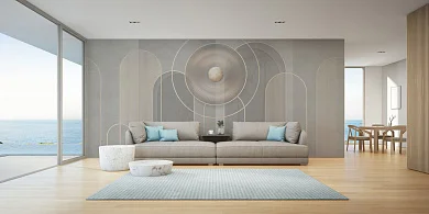 Фото Фреска ALBA Graphics арт. 800397 - Line art | Студия фресок и фотопанно "La Stanza"