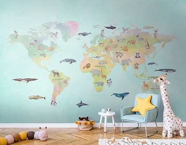 Фото Фреска Детские фрески арт. 800547 - Детские|Для девочки | Студия фресок и фотопанно "La Stanza"