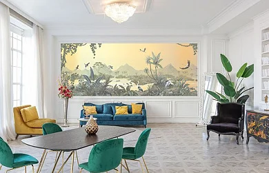 Фото Фреска Tesoro арт. 01101-G - Тропики  | Студия фресок и фотопанно "La Stanza"