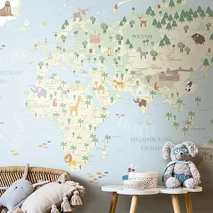 Фото Фреска Детские фрески арт. 800553 - Детские|Для мальчика  | Студия фресок и фотопанно "La Stanza"