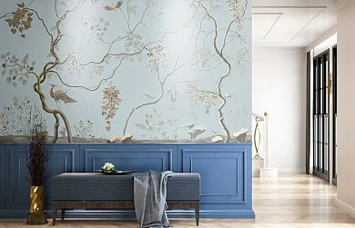 Фото Фреска Tesoro арт. 01124-G - Шинуазри | Студия фресок и фотопанно "La Stanza"