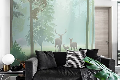 Фото Фреска ALBA Natura арт. 800120 - Лес и деревья | Студия фресок и фотопанно "La Stanza"