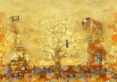 Фото Панно на тему «Древо жизни» Климта -  | Студия фресок и фотопанно "La Stanza"