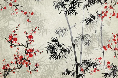 Фото Фреска Тренды Шинуазри арт. 980072 -  | Студия фресок и фотопанно "La Stanza"