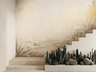 Фото Фреска Tesoro 2 арт. 02015-G - Тропики  | Студия фресок и фотопанно "La Stanza"