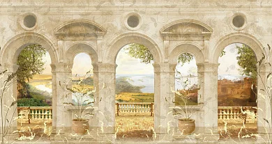 Фото Арки, веранда, живописный пейзаж - Сюжеты|Античные | Студия фресок и фотопанно "La Stanza"