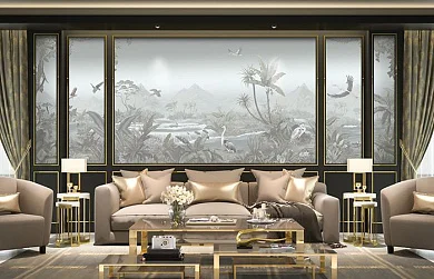 Фото Фреска Tesoro арт. 01105-S - Тропики  | Студия фресок и фотопанно "La Stanza"