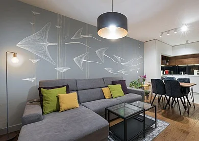 Фото Фреска Tesoro арт. 01450-G - Line art | Студия фресок и фотопанно "La Stanza"