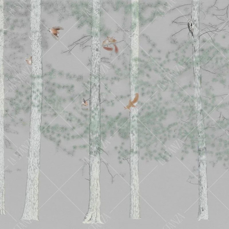 Фото Фреска ALBA Natura арт. 800125 - Лес и деревья | Студия фресок и фотопанно "La Stanza" 1