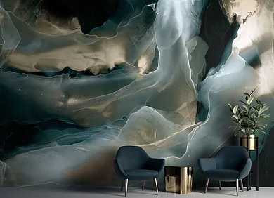 Фото Фреска ALBA Abstract арт. 01730-G - Флюиды  | Студия фресок и фотопанно "La Stanza"