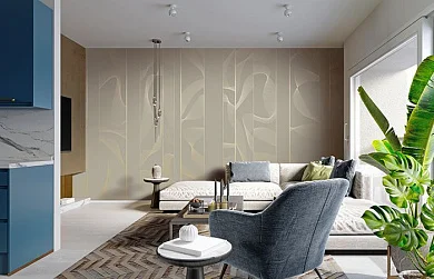 Фото Фреска Tesoro арт. Фреска Tesoro арт. 01420-GL - Line art | Студия фресок и фотопанно "La Stanza"