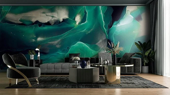 Фото Фреска ALBA Abstract арт. 01732-GL - Флюиды  | Студия фресок и фотопанно "La Stanza"