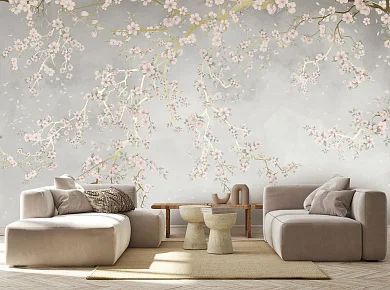 Фото Фреска Tesoro 2 арт. 02080-G - Цветы | Студия фресок и фотопанно "La Stanza"