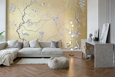 Фото Фреска Tesoro арт. 01126-G - Шинуазри | Студия фресок и фотопанно "La Stanza"