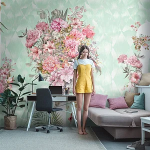Фото Фреска ALBA Flora арт. 800272 - Цветы | Студия фресок и фотопанно "La Stanza"