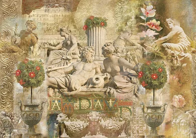 Фото Панно античный коллаж из статуй -  | Студия фресок и фотопанно "La Stanza"