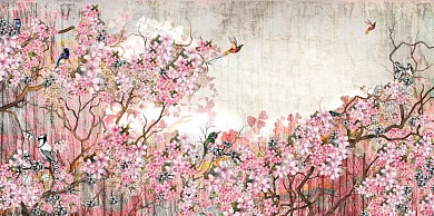 Фото Фреска Тренды Шинуазри арт. 980036 - Шинуазри | Студия фресок и фотопанно "La Stanza"