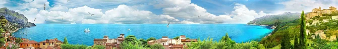 Фото Панорама морского побережжья - Пейзажи|Морские виды | Студия фресок и фотопанно "La Stanza"