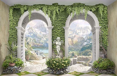 Фото Фреска Пейзажи Арки, лестницы арт. a_971 - Пейзажи|Арки, лестницы | Студия фресок и фотопанно "La Stanza"