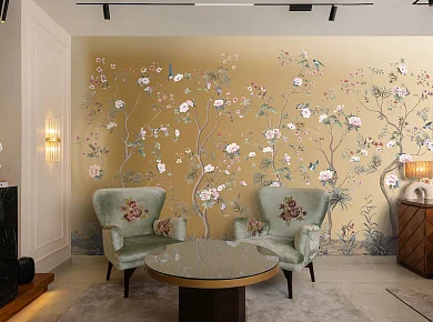 Фото Фреска Tesoro 2 арт. 02212-GL - Шинуазри | Студия фресок и фотопанно "La Stanza"