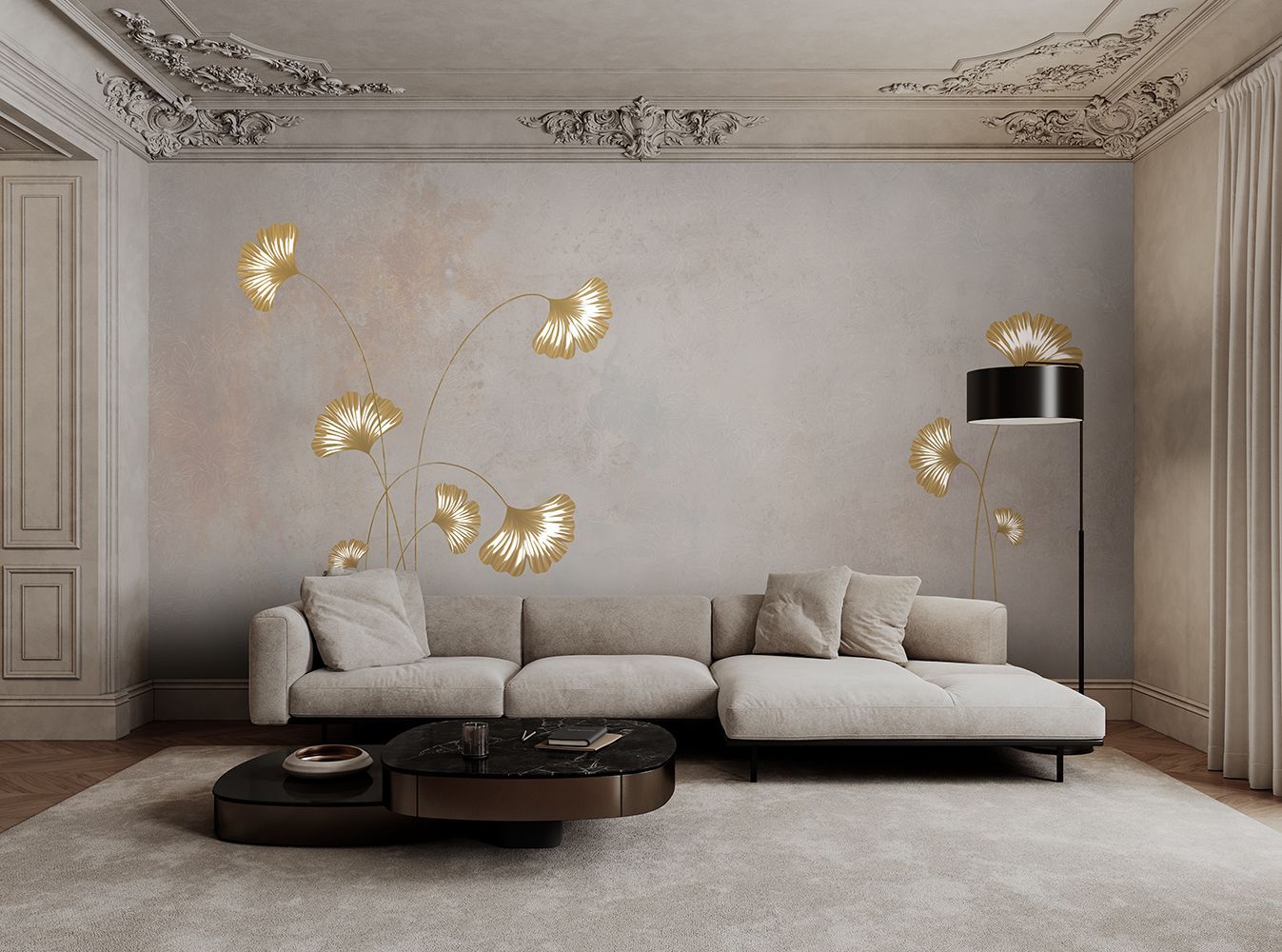 Фото Фреска Tesoro 2 арт. 02054-G - Графика  | Студия фресок и фотопанно "La Stanza"