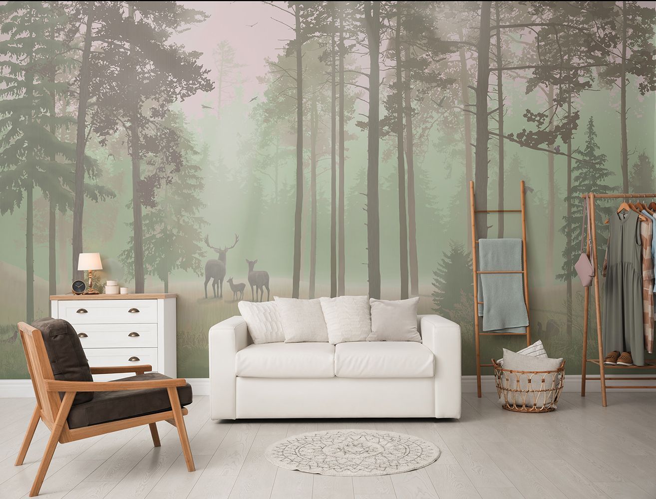 Фото Фреска ALBA Natura арт. 800123 - Лес и деревья | Студия фресок и фотопанно "La Stanza"
