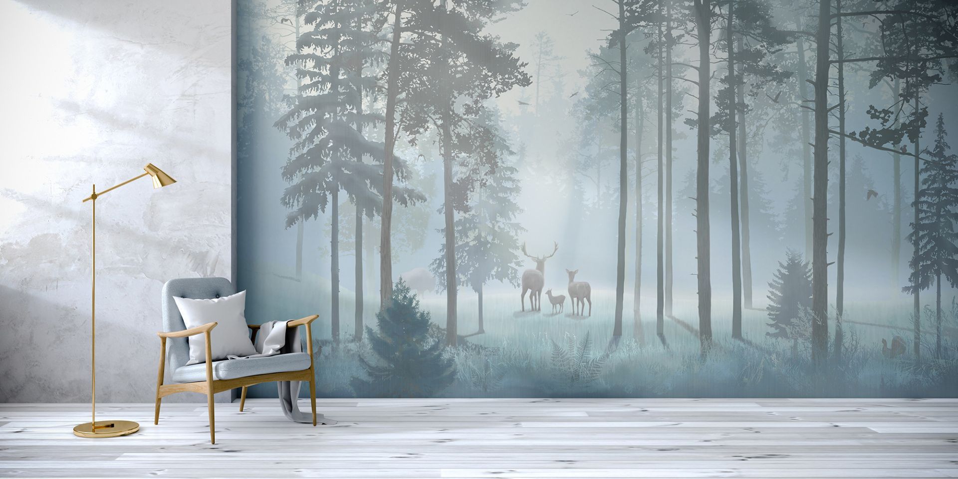 Фото Фреска ALBA Natura арт. 800122 - Лес и деревья | Студия фресок и фотопанно "La Stanza"