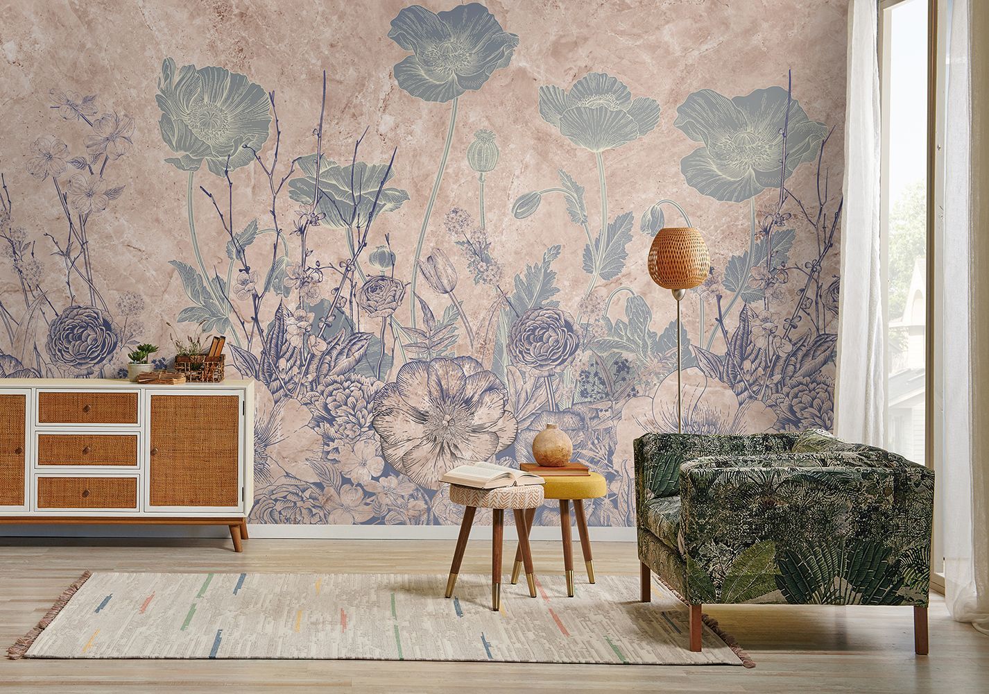 Фото Фреска ALBA Textures арт. 800311 - Цветы | Студия фресок и фотопанно "La Stanza"