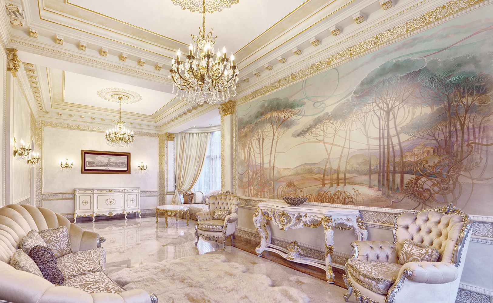 Фото Фреска ALBA Natura арт. 800731 - Лес и деревья | Студия фресок и фотопанно "La Stanza"