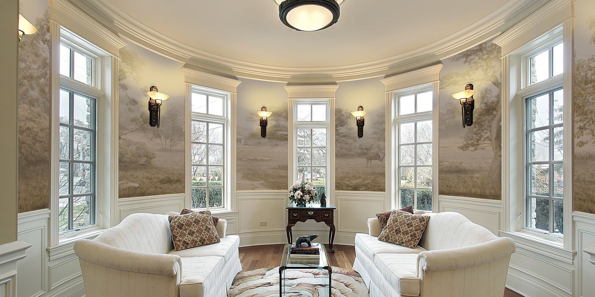 Фото Фреска ALBA Natura арт. 800112 - Лес и деревья | Студия фресок и фотопанно "La Stanza"