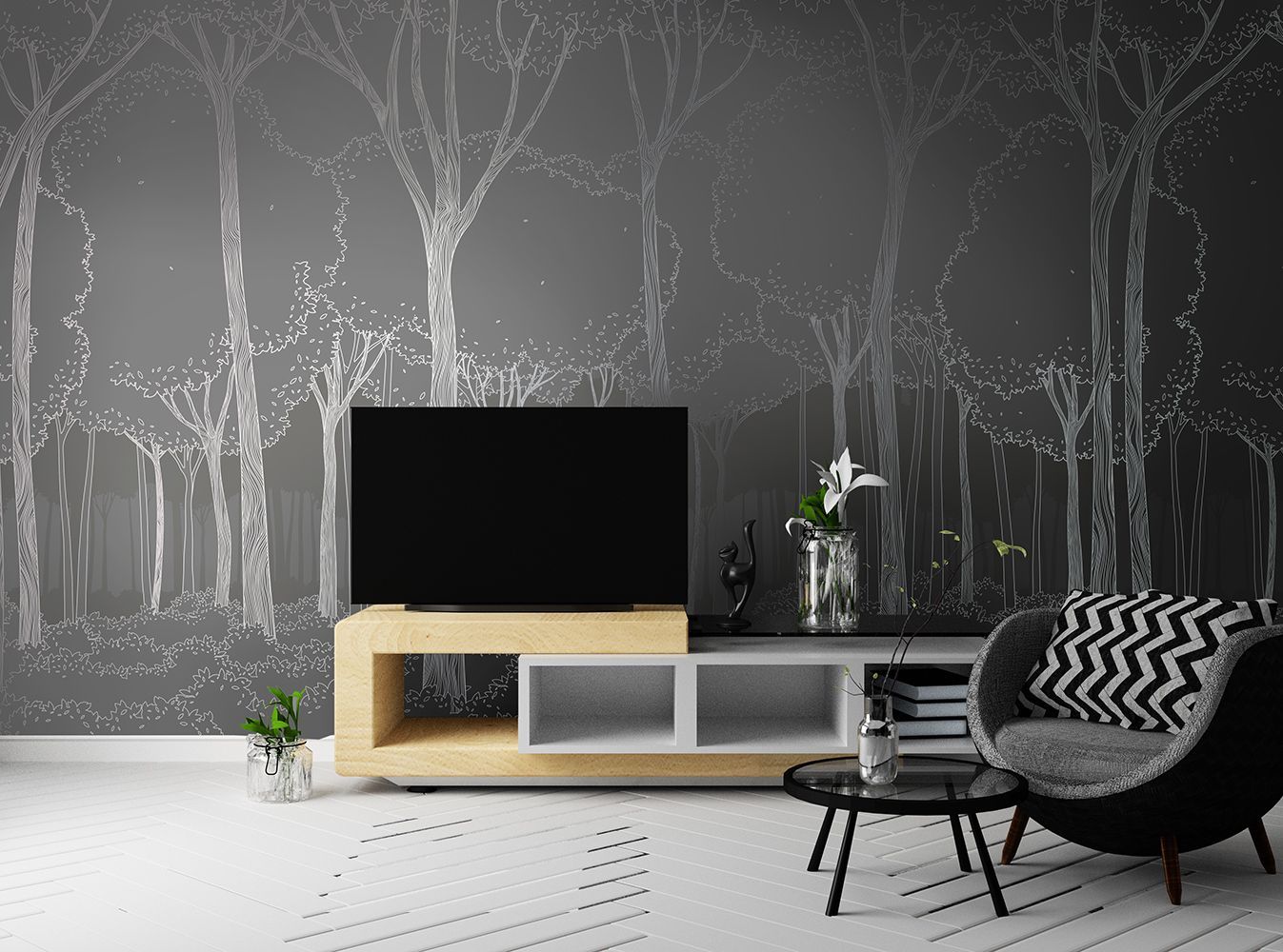 Фото Фреска Tesoro 2 арт. 02030-S - Лес и деревья | Студия фресок и фотопанно "La Stanza"