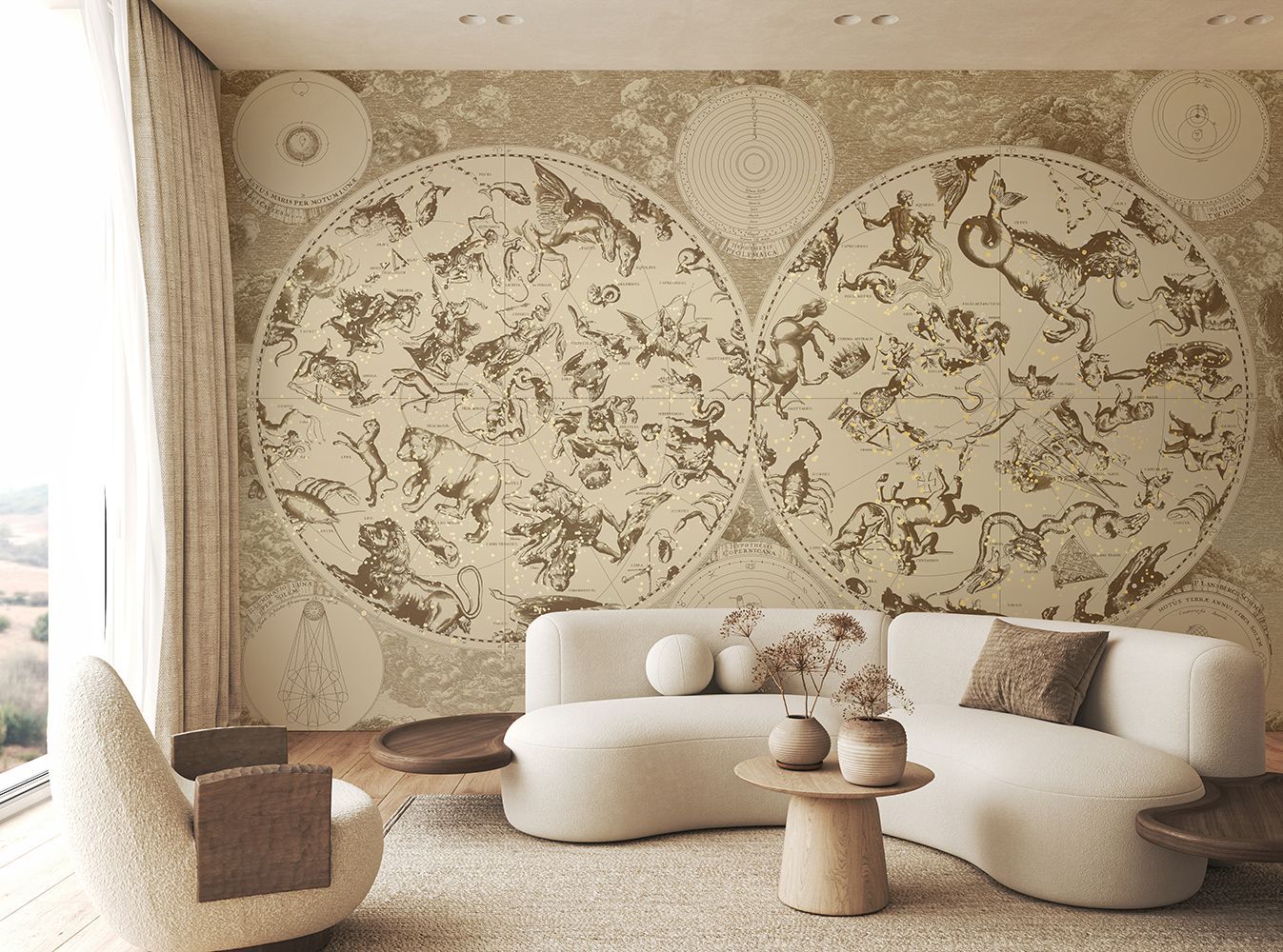 Фото Фреска Tesoro 2 арт. 02140-G - Сюжеты|Карта мира | Студия фресок и фотопанно "La Stanza"