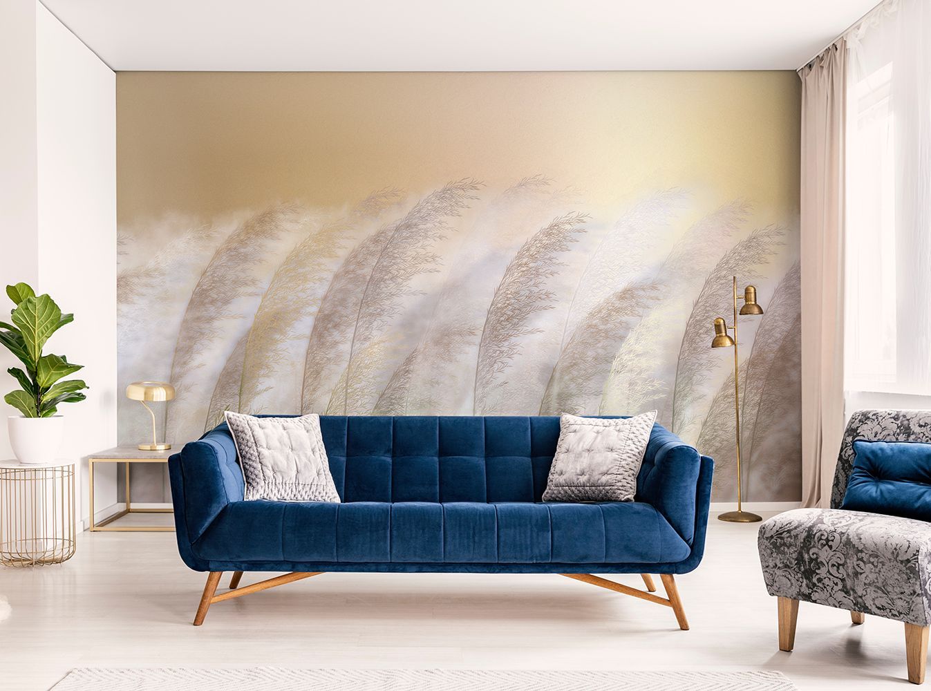 Фото Фреска Tesoro 2 арт. 02070-GL - Цветы | Студия фресок и фотопанно "La Stanza"