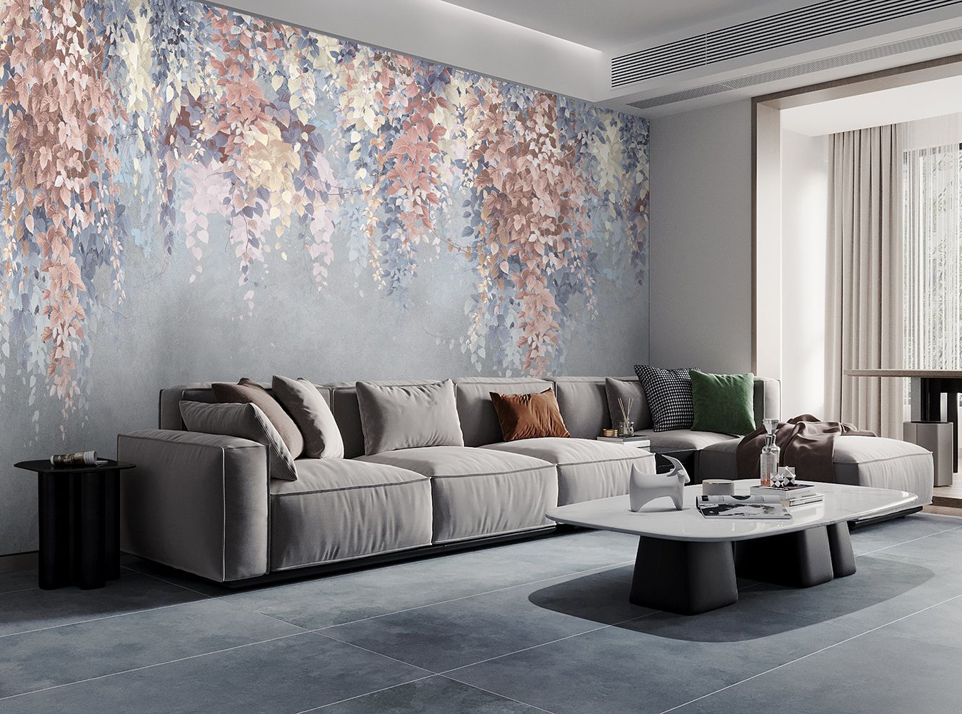 Фото Фреска Tesoro 2 арт. 02096-F - Цветы | Студия фресок и фотопанно "La Stanza"