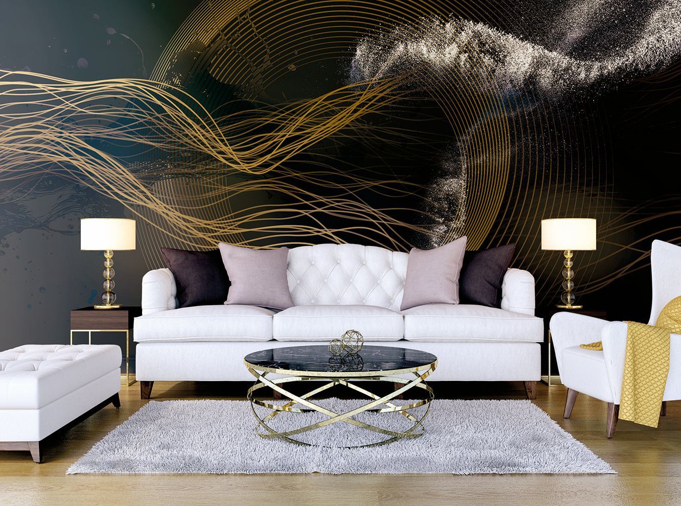 Фото Фреска Tesoro 2 арт. 02101-G - Графика  | Студия фресок и фотопанно "La Stanza"