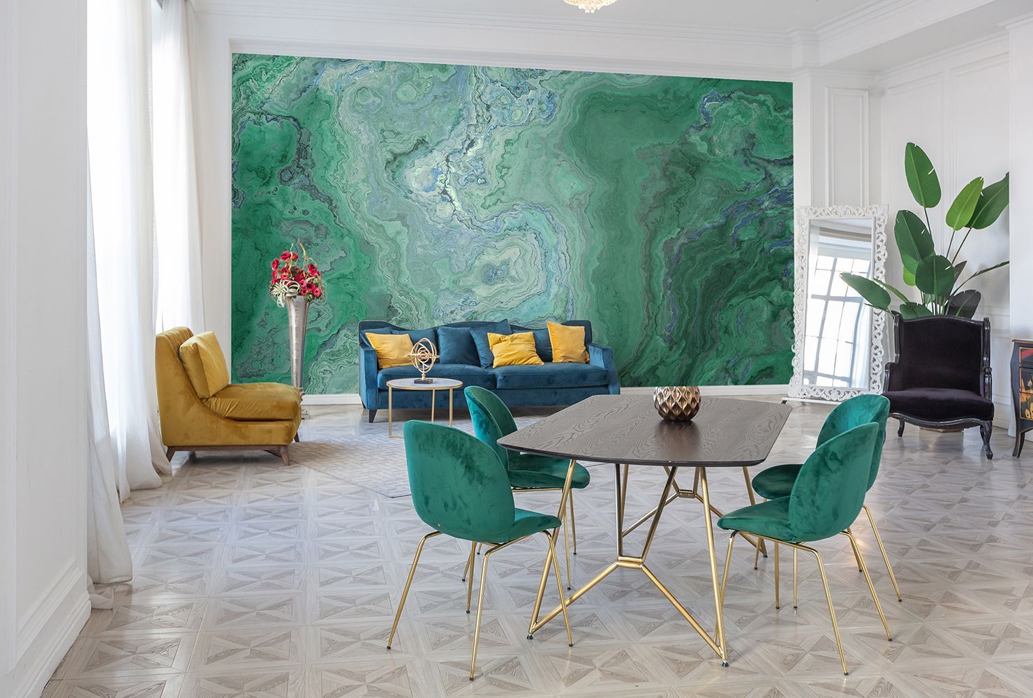 Фото Фреска ALBA Textures арт. 800352 - Флюиды  | Студия фресок и фотопанно "La Stanza"