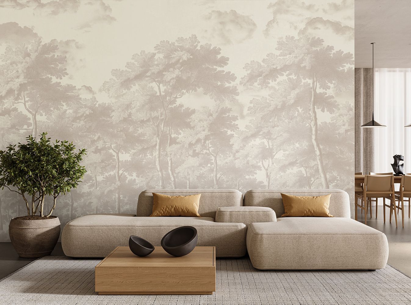 Фото Фреска Tesoro 2 арт. 02133-F - Лес и деревья | Студия фресок и фотопанно "La Stanza"