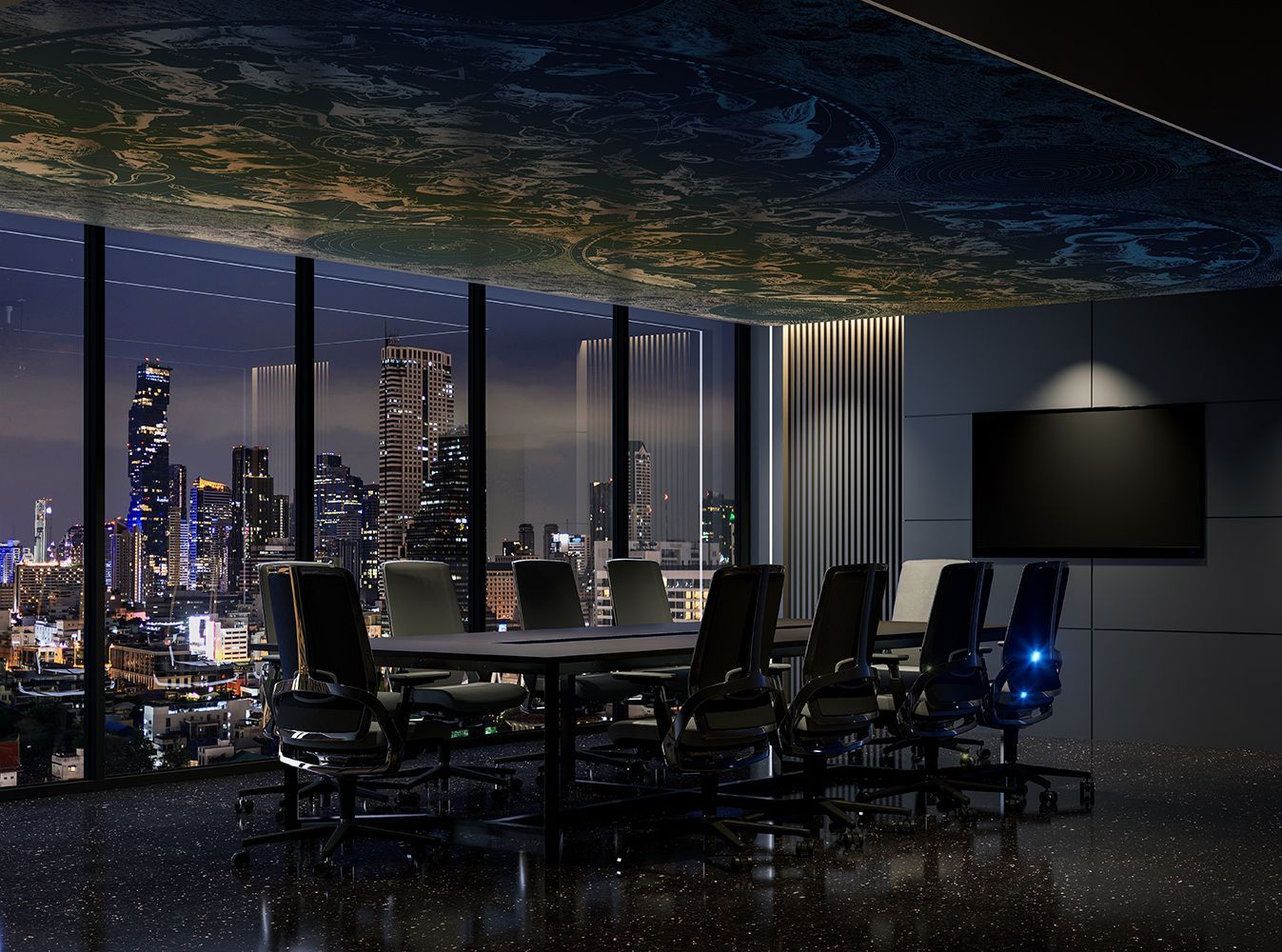 Фото Фреска Tesoro 2 арт. 02141-GL - Сюжеты|Карта мира | Студия фресок и фотопанно "La Stanza"