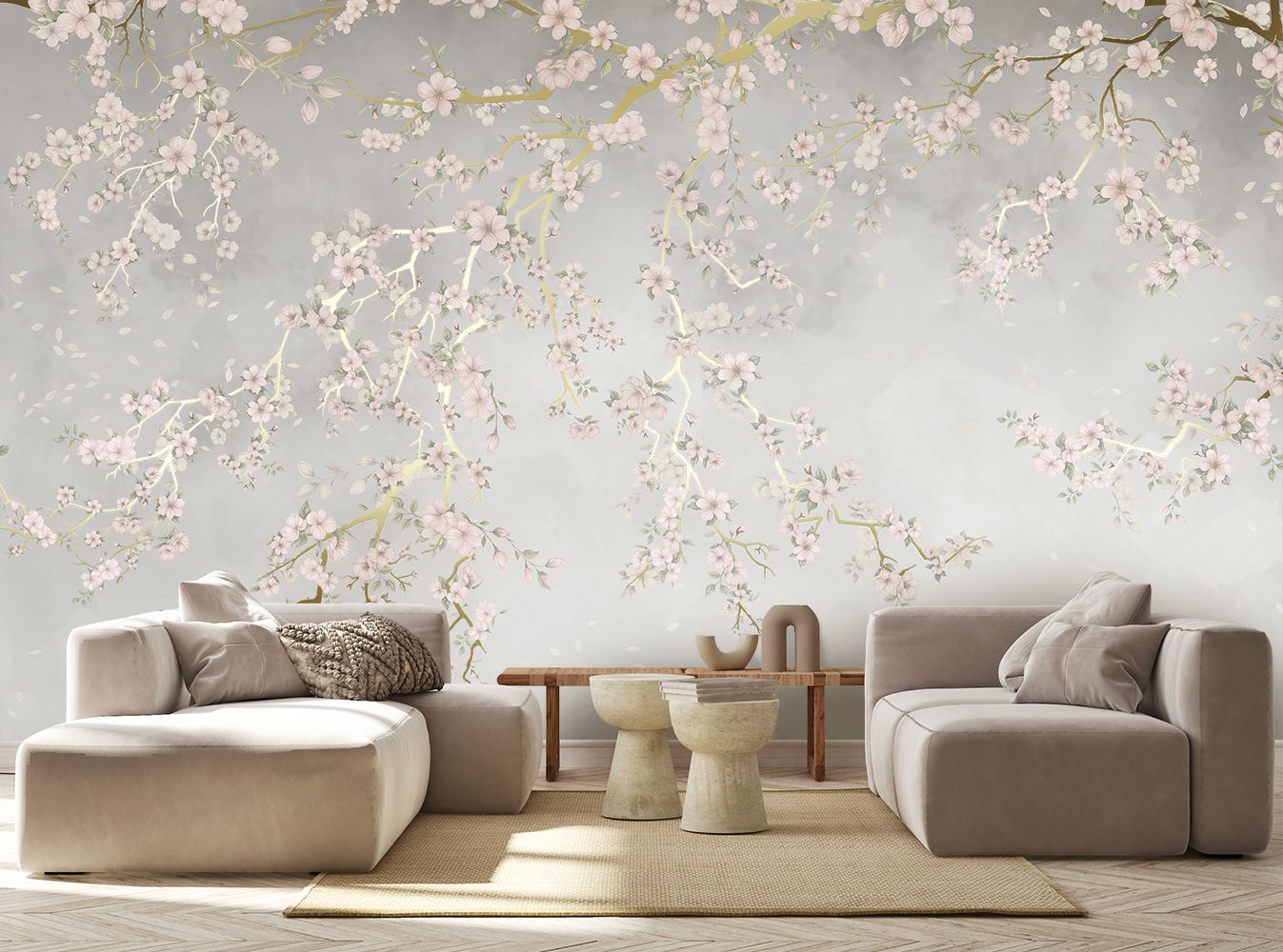 Фото Фреска Tesoro 2 арт. 02080-G - Цветы | Студия фресок и фотопанно "La Stanza"