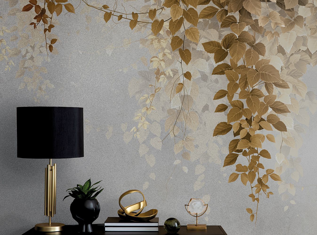 Фото Фреска Tesoro 2 арт. 02095-G - Цветы | Студия фресок и фотопанно "La Stanza"