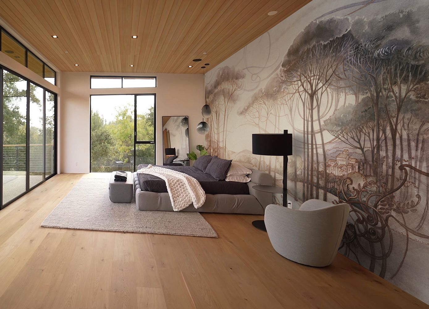 Фото Фреска ALBA Natura арт. 800733 - Лес и деревья | Студия фресок и фотопанно "La Stanza"