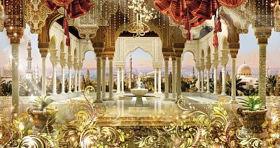 Фото Панно восточное с орнаментом - Панорамы|Восточные | Студия фресок и фотопанно "La Stanza"