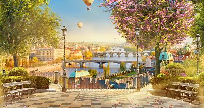 Фото Прага, пражские мосты - Панорамы|Городские | Студия фресок и фотопанно "La Stanza"