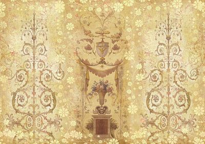 Фото Цветочный орнамент с вазонами - Панорамы|Орнамент | Студия фресок и фотопанно "La Stanza"