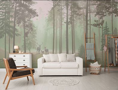 Фото Фреска ALBA Natura арт. 800123 - Лес и деревья | Студия фресок и фотопанно "La Stanza"